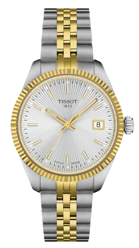 Tissot Ballade Quartz Silver Dial Two Tone Steel Strap Watch for Women - T156.210.22.031.00 Authentic Buy Shop Now