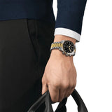 Tissot PR516 Chronograph Black Dial Two Tone Steel Strap Watch for Men - T149.417.22.051.00 Authentic Buy Shop Now