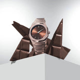 D1 Milano Ultra Thin Brown Dial Brown Steel Strap Watch for Women - D1-UTBL38 Authentic Buy Shop Now