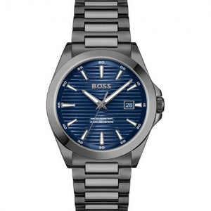 Hugo Boss Strike Blue Dial Gunmetal Grey Steel Strap Watch for Men - 1514175 Buy Now By Hugo Boss
