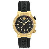 Versace Greca Logo Diver Quartz Black Dial Black Rubber Strap Watch for Men - VE8G00324 Buy Now By Versace