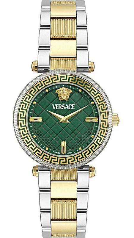 Versace Reve Analog Green Dial Two Tone Steel Strap Watch for Women - VE8B00524 Buy Now By Versace