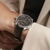 Hugo Boss Gregor Chronograph Black Dial Black Leather Strap Watch for Men - 1514049 Authentic Buy Shop Now