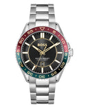 Hugo Boss Runner 3H Black Dial Silver Steel Strap Watch for Men - 1514210 Buy Now By Hugo Boss