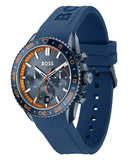 Hugo Boss Runner Chronograph Blue Dial Blue Silicone Strap Watch for Men - 1514142 Buy Now By Hugo Boss