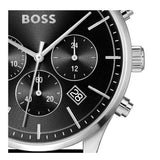 Hugo Boss Avery Chronograph Black Dial Black Leather Strap Watch for Men - 1514211 Buy Now By Hugo Boss
