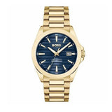 Hugo Boss Strike Blue Dial Gold Steel Strap Watch for Men - 1514172 Buy Now By Hugo Boss