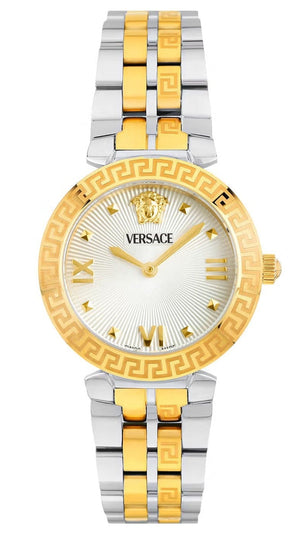Versace Daphnis White Dial Two Tone Steel Strap Watch for Women - VEOCA0324 Buy Now By Versace