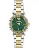 Versace Reve Analog Green Dial Two Tone Steel Strap Watch for Women - VE8B00524 Buy Now By Versace