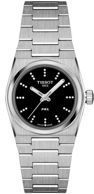 Tissot PRX Quartz Diamonds Black Dial Silver Steel Strap Watch for Women - T137.010.11.056.00 Authentic Buy Shop Now