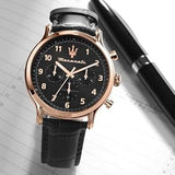 Maserati Epoca Limited Edition Chronograph Black Dial Black Leather Strap Watch for Men - R8871618015 Authentic Buy Shop Now