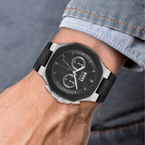 Hugo Boss Taper Chronograph Black Dial Black Leather Strap Watch for Men - 1514085 Authentic Buy Shop Now