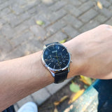 Hugo Boss Avery Chronograph Black Dial Black Leather Strap Watch for Men - 1514211 Buy Now By Hugo Boss