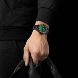 Tissot Tissot Seastar 1000 Quartz Green Dial Black Steel Strap Watch for Men - T120.410.33.091.00 Authentic Buy Shop Now