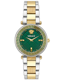 Versace Reve Analog Green Dial Two Tone Steel Strap Watch for Women - VE8B00524 Buy Now By Versace