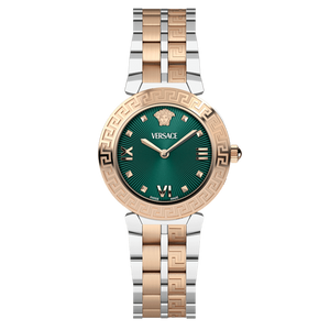 Versace Daphnis Analog Green Dial Two Tone Steel Strap Watch for Women - VEOCA0224 Buy Now By Versace