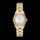 Emporio Armani Federica Mother of Pearl White Dial Gold Steel Strap Watch for Women - AR11657 Buy Now By Emporio Armani