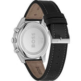 Hugo Boss Skytraveller Chronograph Silver Dial Black Leather Strap Watch for Men - 1514147 Buy Now By Hugo Boss