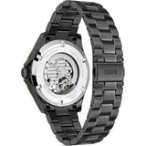 Hugo Boss Troper Chronograph Automatic Black Dial Black Steel Strap Watch for Men - 1514203 Authentic Buy Shop Now