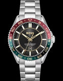Hugo Boss Runner 3H Black Dial Silver Steel Strap Watch for Men - 1514210 Buy Now By Hugo Boss