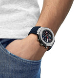 Tissot T Race Moto GP Limited Edition Chronograph Blue Dial Blue Rubber Strap Watch for Men - T141.417.17.047.00 Buy Now By Tissot