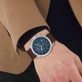 Hugo Boss Trace Chronograph Blue Dial Brown Leather Strap Watch for Men - 1514002 Authentic Buy Shop Now