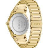 Hugo Boss Candor Black Dial Gold Steel Strap Watch for Men - 1514077 Buy Now By Hugo Boss