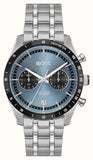 Hugo Boss Tourmaster Chronograph Blue Dial Silver Steel Strap Watch for Men - 1514286 Authentic Buy Shop Now