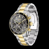 Hugo Boss Runner Chronograph Grey Dial Two Tone Steel Strap Watch for Men - 1514144 Buy Now By Hugo Boss