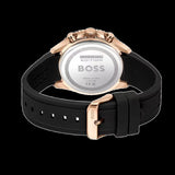 Hugo Boss Runner Chronograph Black Dial Black Silicone Strap Watch for Men - 1514168 Buy Now By Hugo Boss