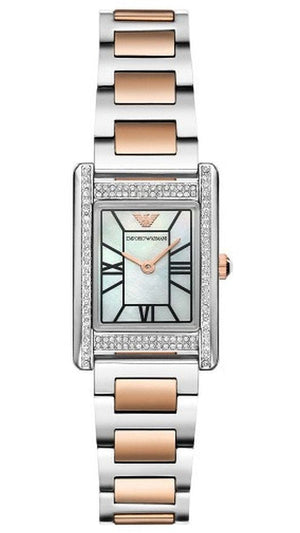 Emporio Armani Genni Mother of Pearl Dial Two Tone Steel Strap Watch for Women - AR11626 Buy Now By Emporio Armani
