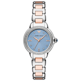 Emporio Armani Three Hand Blue Dial Two Tone Steel Strap Watch for Women - AR11597 Buy Now By Emporio Armani