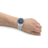 Hugo Boss Candor Blue Dial Silver Steel Strap Watch for Men - 1514076 Buy Now By Hugo Boss