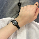 Tory Burch Oval Black Dial Black Steel Strap Watch for Women - TBW6035 Buy Now By Tory Burch