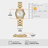 Emporio Armani Federica Mother of Pearl White Dial Gold Steel Strap Watch for Women - AR11657 Buy Now By Emporio Armani