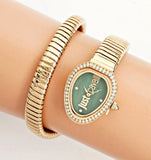 Just Cavalli Solo Green Dial Gold Steel Strap Watch for Women - JC1L167M0025 Authentic Buy Shop Now