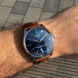 Tissot Chemin des Tourelles Automatic Powermatic 80 Blue Dial Brown Leather Strap Watch for Men - T139.407.16.041.00 Authentic Buy Shop Now