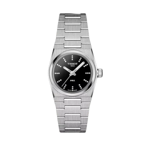 Tissot PRX Quartz Diamonds Black Dial Silver Steel Strap Watch for Women - T137.010.11.056.00 Authentic Buy Shop Now