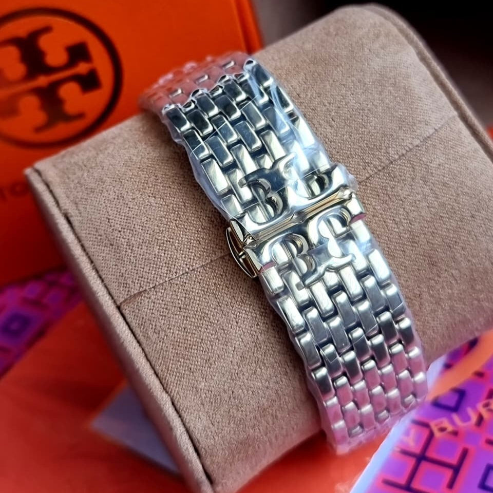 Tory Burch Eleanor Mother of Pearl Pink Dial Gold Steel Strap Watch for Women - TBW1077 Buy Now By Tory Burch