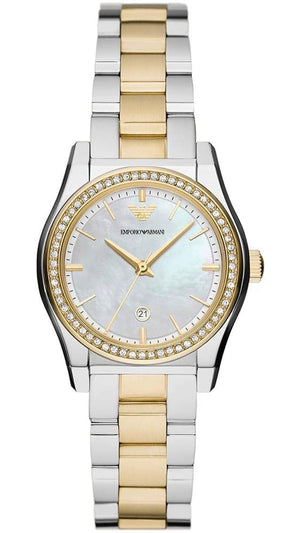Emporio Armani Federica Mother of Pearl Dial Two Tone Steel Strap Watch for Women - AR11559 Buy Now By Emporio Armani