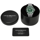 Emporio Armani Sea Explorer Green Dial Silver Steel Strap Watch for Men - AR60088 Buy Now By Emporio Armani