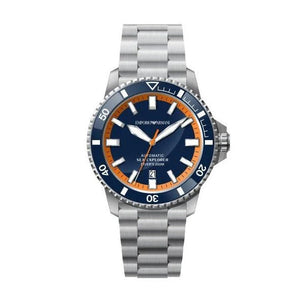 Emporio Armani Sea Explorer Blue Dial Silver Steel Strap Watch for Men - AR60090 Buy Now By Emporio Armani