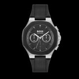 Hugo Boss Taper Chronograph Black Dial Black Leather Strap Watch for Men - 1514085 Authentic Buy Shop Now