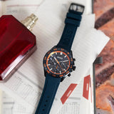 Hugo Boss Runner Chronograph Blue Dial Blue Silicone Strap Watch for Men - 1514142 Buy Now By Hugo Boss