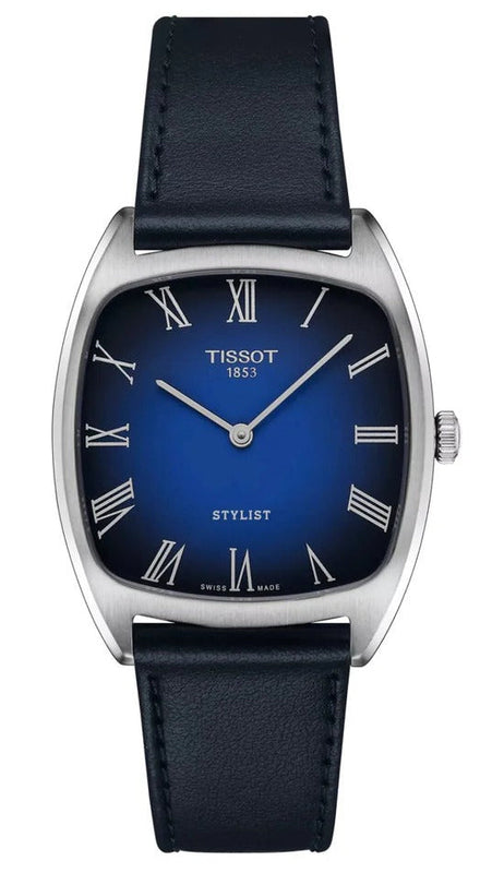 Tissot Stylist Quartz Blue Dial Blue Leather Strap Watch for Men - T159.909.16.043.00 Authentic Buy Shop Now