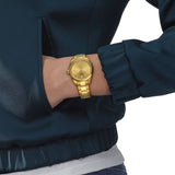 Tissot PR 100 Gold Dial Gold Steel Strap Watch for Women - T150.210.33.021.00 Authentic Buy Shop Now