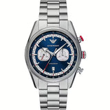 Emporio Armani Racer Chronograph Blue Dial Silver Steel Strap Watch for Men - AR11676 Buy Now By Emporio Armani