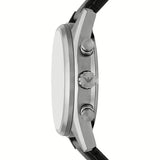 Emporio Armani Racer Chronograph Silver Dial Black Leather Strap Watch for Men - AR11677 Buy Now By Emporio Armani