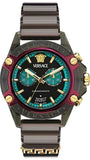 Versace Icon Active Chronograph Black Dial Black Rubber Strap Unisex Watch - VE8P00224 Buy Now By Versace