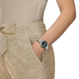 Tissot PR 100 Quartz Green Dial Silver Steel Strap Watch for Women - T150.210.11.091.00 Authentic Buy Shop Now